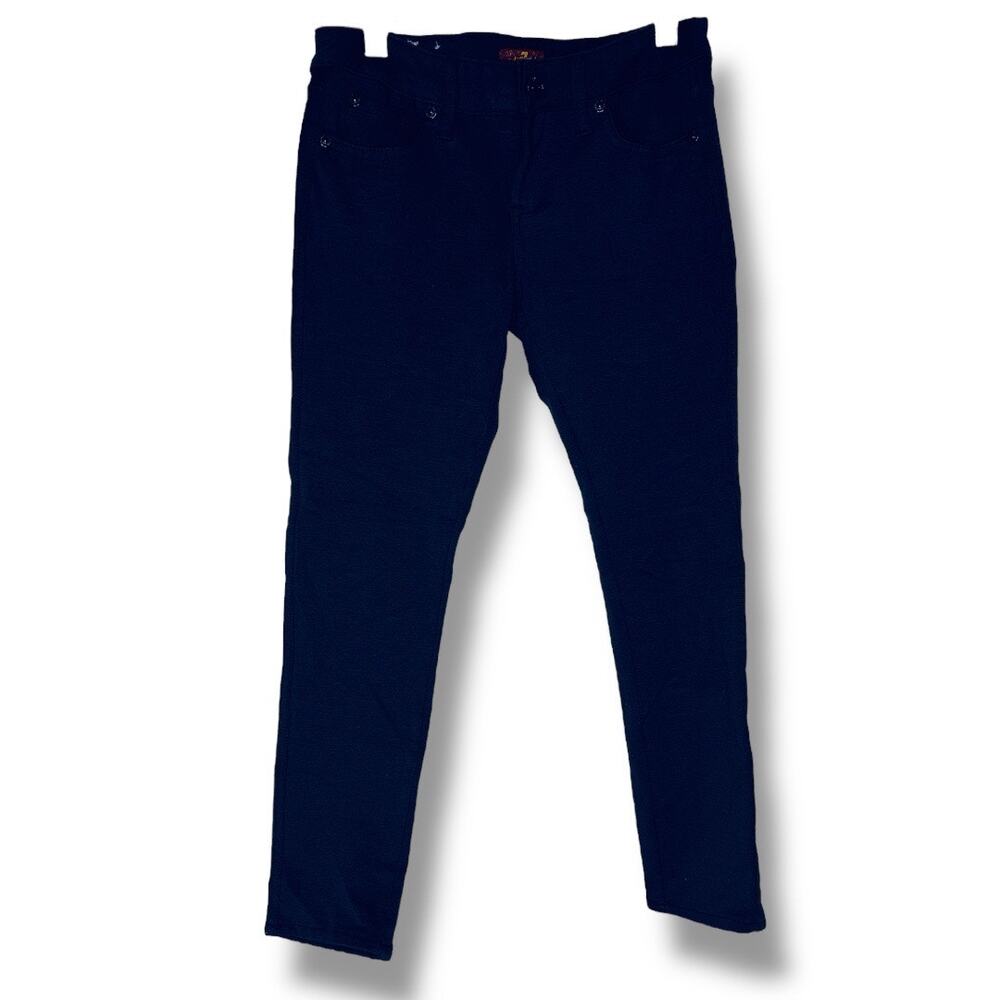 Girls 7 for all Mankind Skinny Uniform Blue Stretch Pants Size 8
